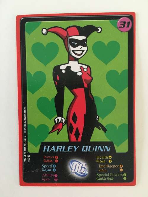 HARLEY QUINN DC - MC DONALDS TRADING CARD