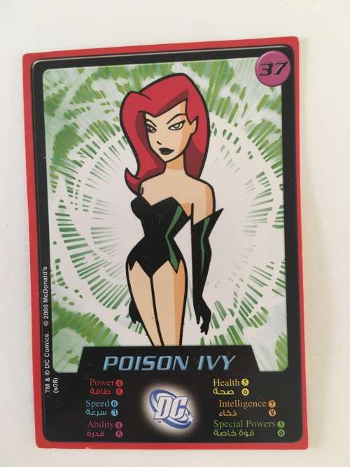 DC POISON IVY TRADING CARD - MC DONALDS