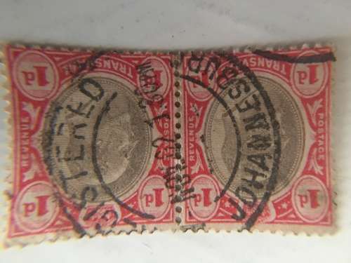 BLOCK OF 4 1D STAMPS USED