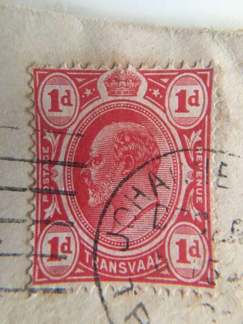 USED TRANSVAAL KING EDWARD STAMP
