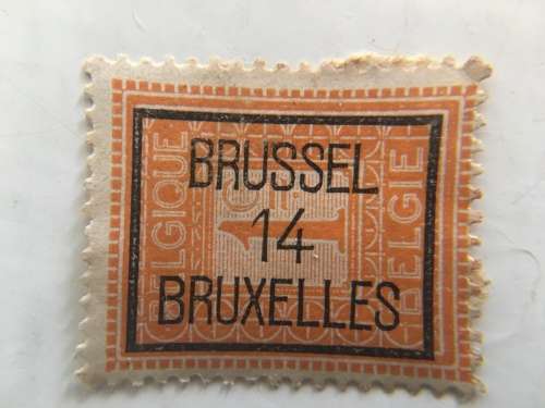 BELGIUM PRINTED OVER STAMP USED 1913