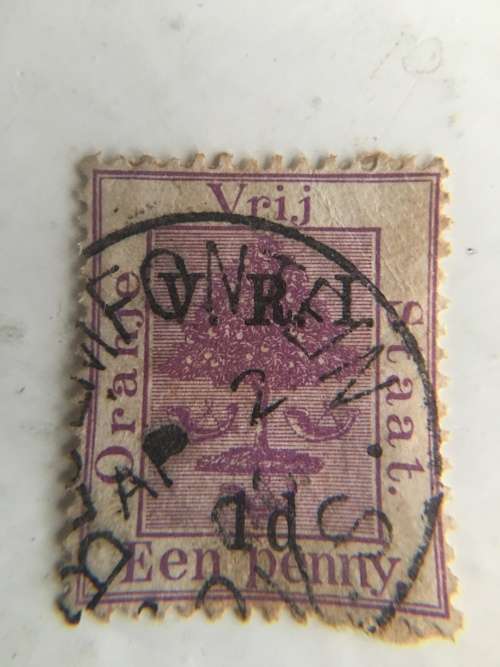 SOUTH AFRICA - FREE STATE PRINTED OVER STAMP
