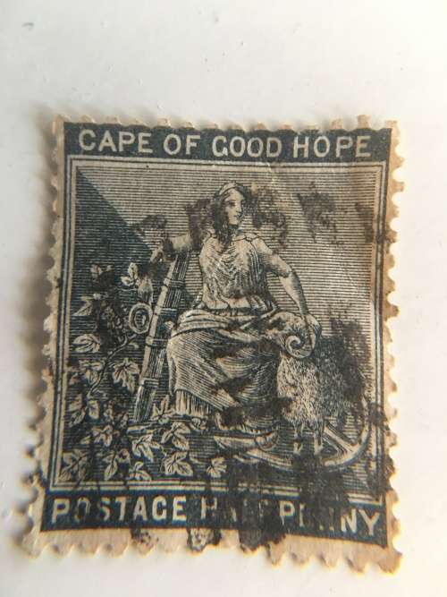 CAPE OF GOOD HOPE HALF PENNY USED STAMP