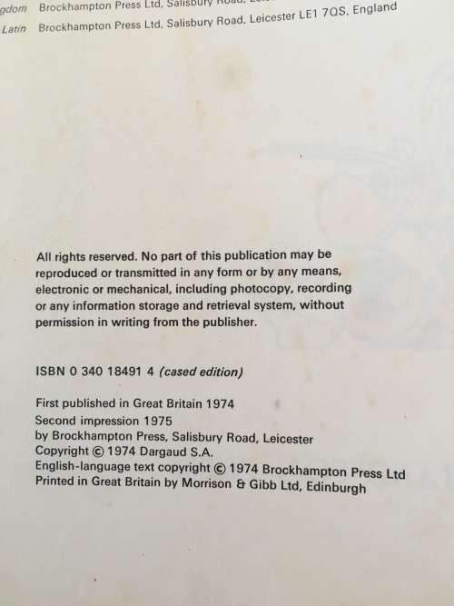 A VINTAGE ASTERIX AND THE GOTHS HARD COVER - SECOND IMPRESSION - 1975