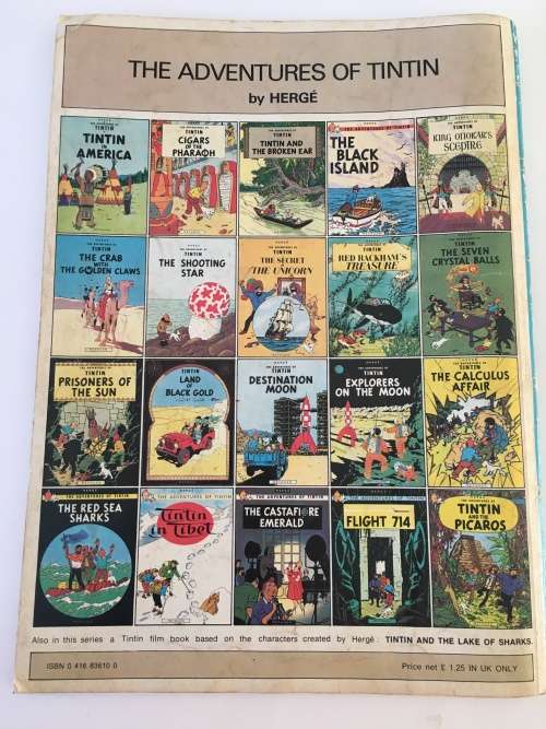 VINTAGE - TINTIN - CIGARS OF THE PHARAOH - PRINTED IN THE 70`S PAPER BACK