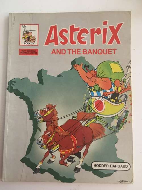 VINTAGE - ASTERIX AND THE BANQUET - PAPER BACK 4TH IMPRESSION - 1984