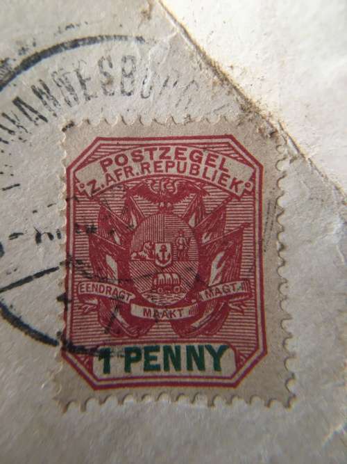 SOUTHH AFRICA 1 PENNY USED  STAMP