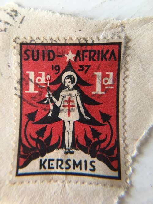 VINTAGE CHRISTMAS STAMPS - X 2