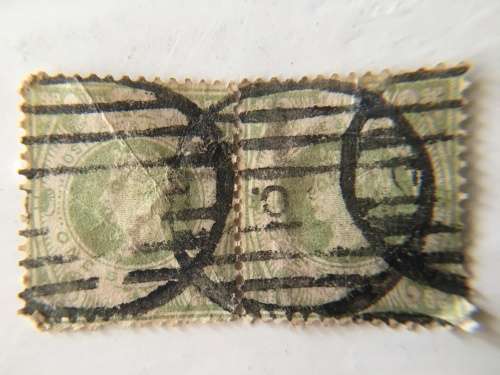 GREAT BRITAIN -ONE SHILLING PAIR QUEEN VICTORIA 1889