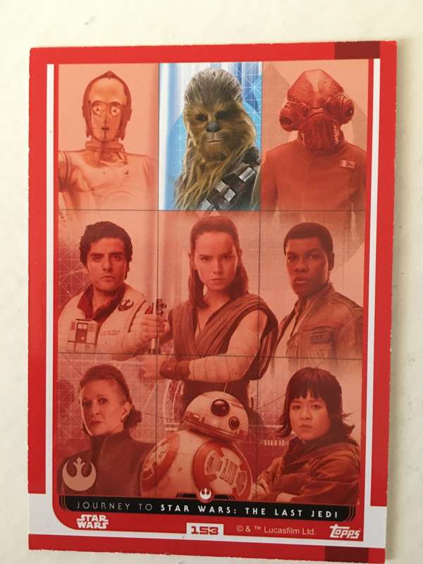 TOPPS -  STAR WARS CARD - THE LAST JEDI