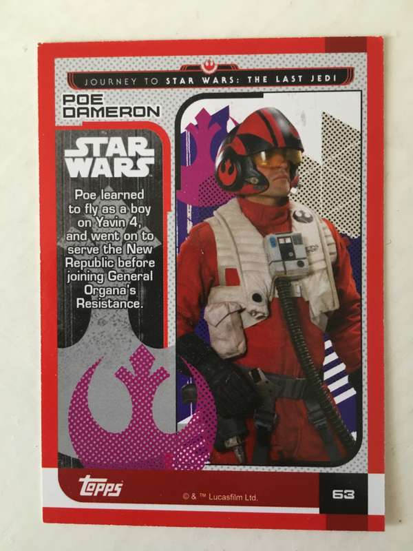 TOPPS -  STAR WARS CARD - THE LAST JEDI