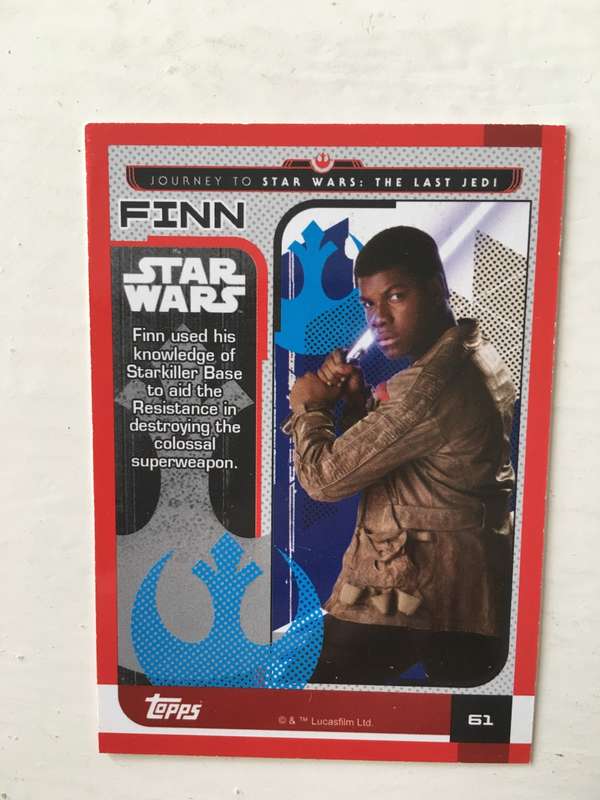 TOPPS -  STAR WARS CARD - THE LAST JEDI