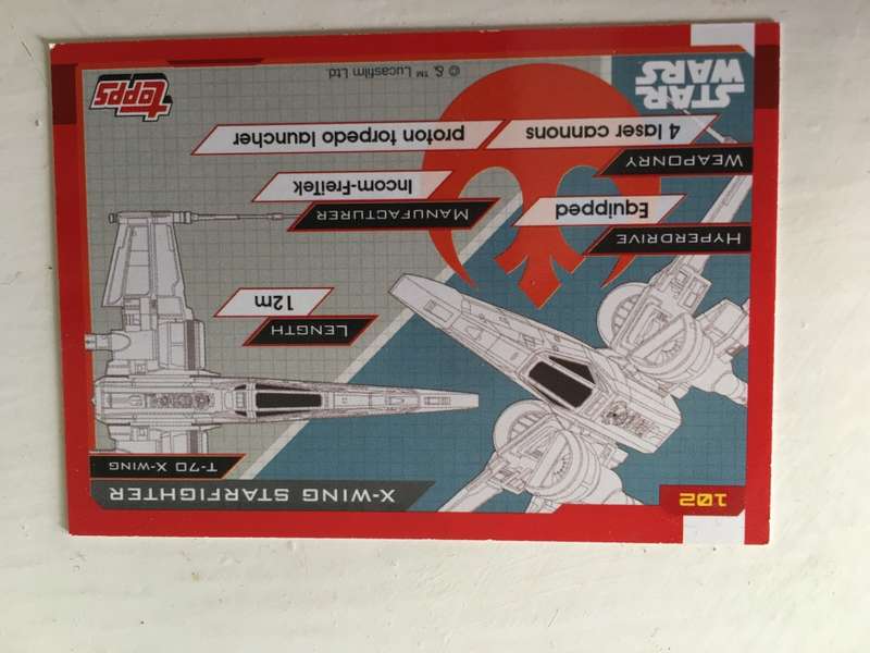 TOPPS -  STAR WARS CARD - THE LAST JEDI