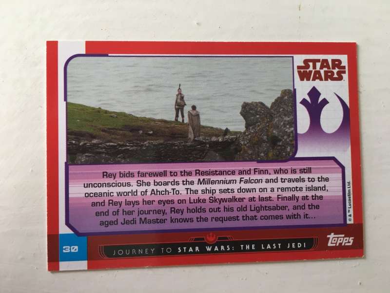 TOPPS -  STAR WARS CARD - THE LAST JEDI