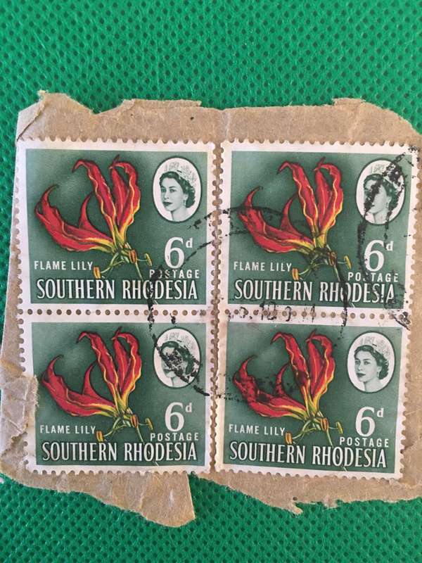 SOUTHERN RHODESIA 4 USED STAMPS