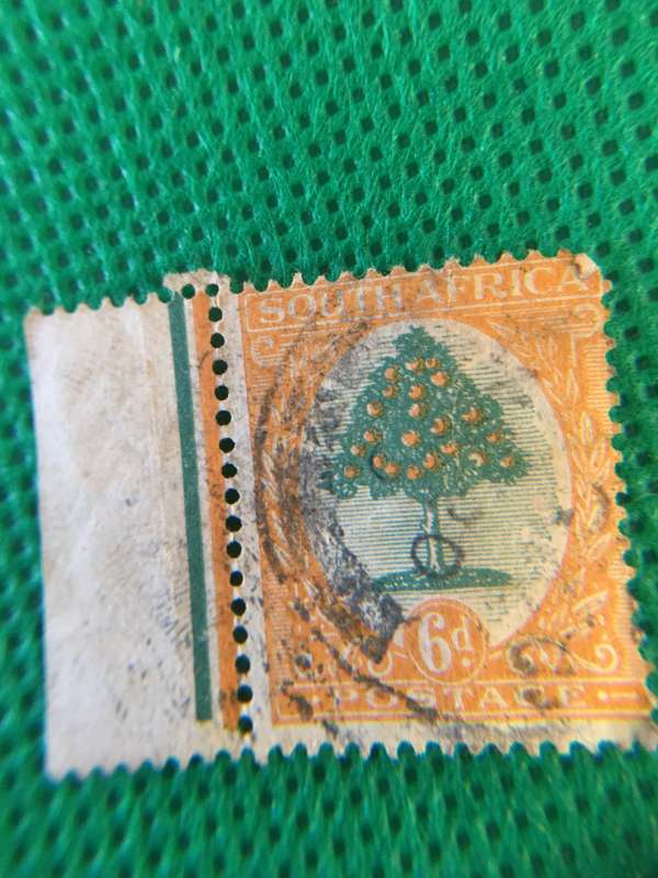 SOUTH AFRICA USED STAMP 6D