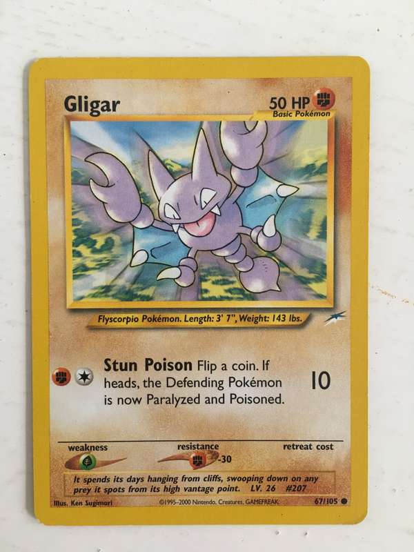 POKEMON TRADING CARD -  VINTAGE EDITION - GLIGAR