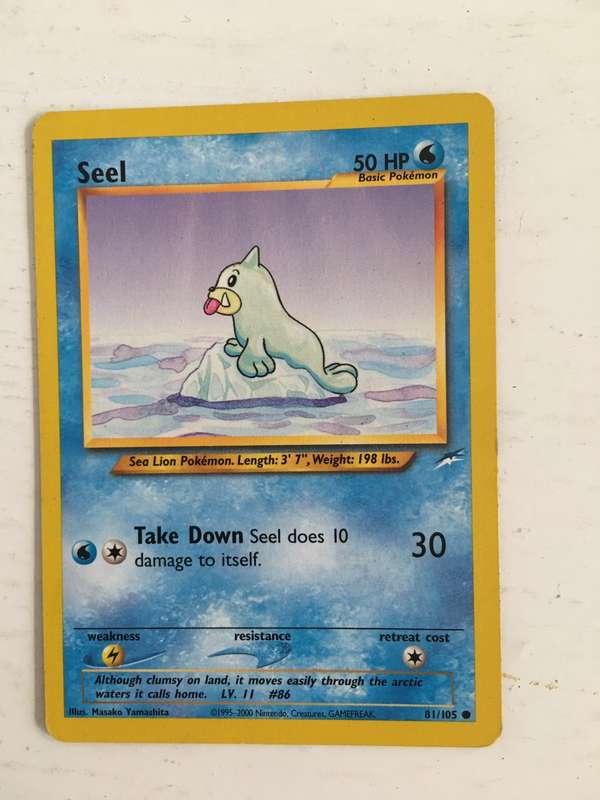 VINTAGE POKEMON CARD - SEEL