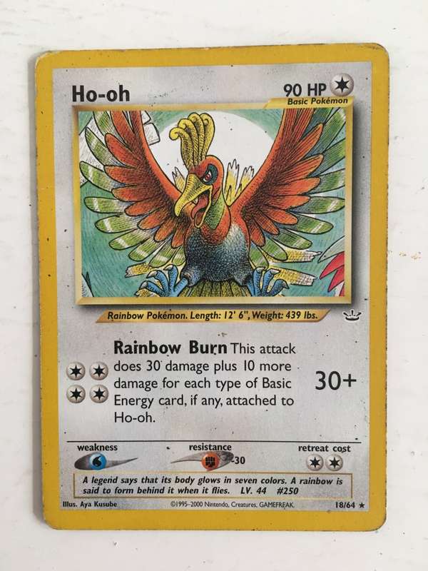 VINTAGE POKEMON TRADING CARD - HO-OH
