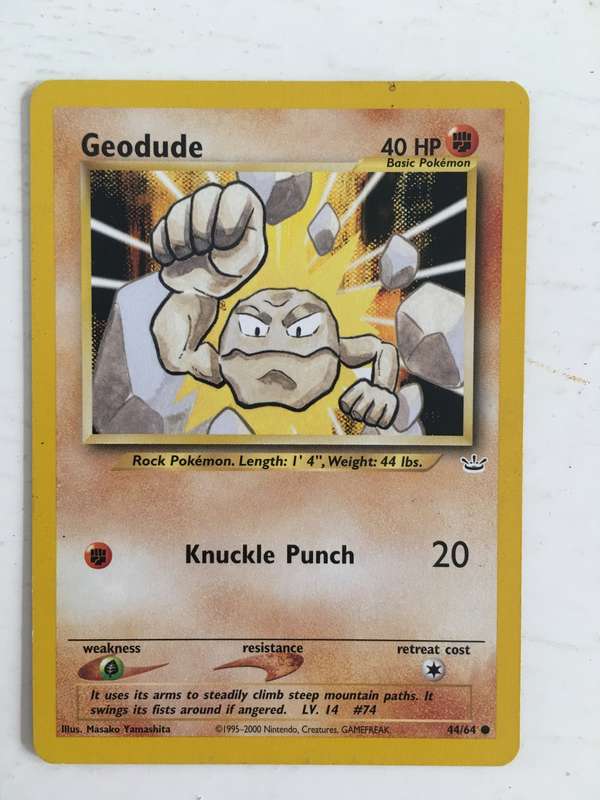 VINTAGE POKEMON TRADING CARD - GEODUDE