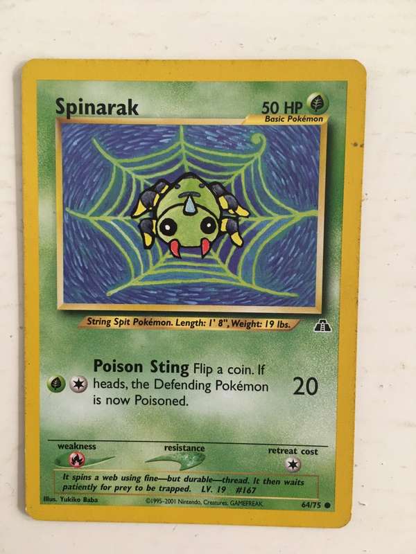 VINTAGE POKEMON TRADING CARD  - SPINARAK
