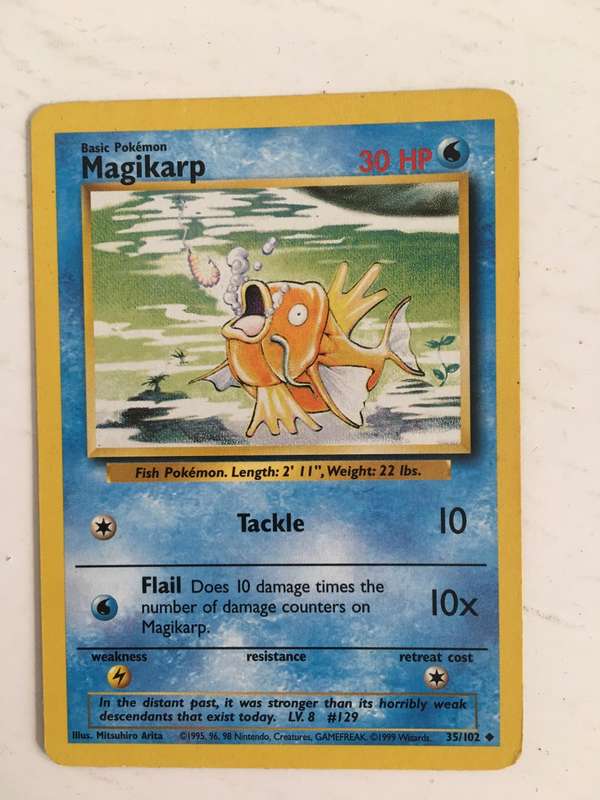 VINTAGE POKEMON TRADING CARD - MAGIKARP