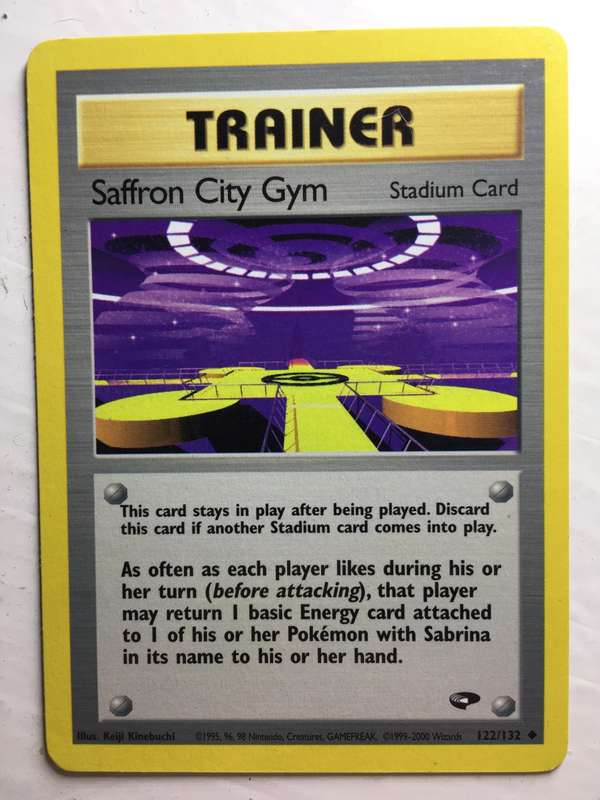 VINTAGE POKEMON TRADING CARD - TRAINER / SAFFRON CITY GYM