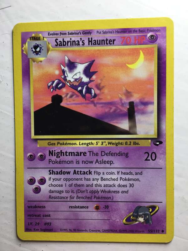 VINTAGE POKEMON TRADING CARD - SABRINA`S HAUNTER