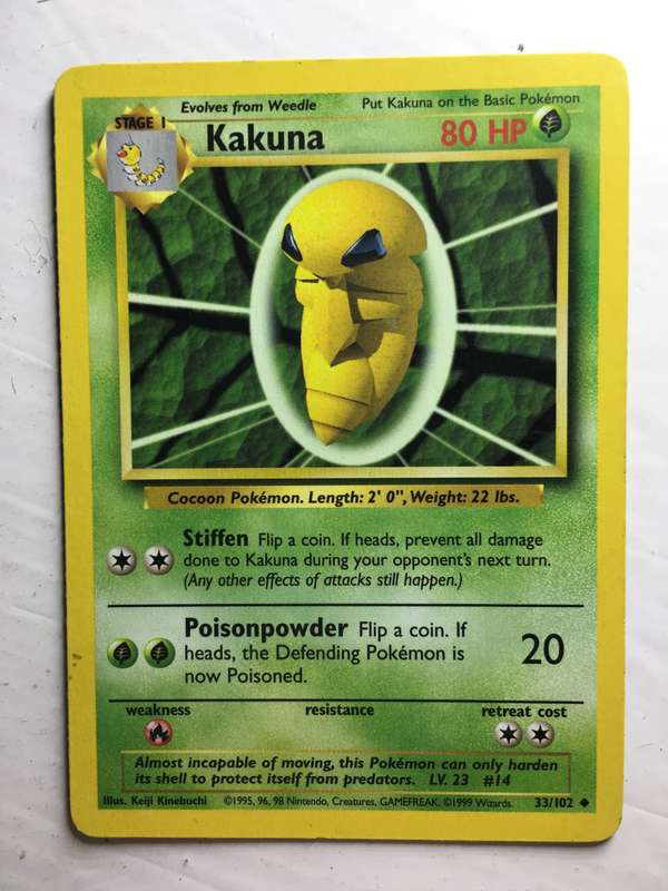 VINTAGE POKEMON TRADING CARD - KAKUNA
