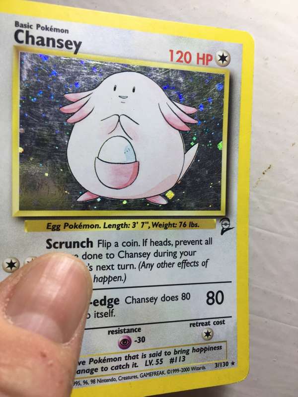 VINTAGE POKEMON TRADING CARD - HOLOGRAPHIC CARD / CHANSEY