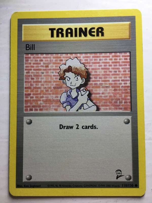 VINTAGE POKEMON TRADING CARD - TRAINER / BILL