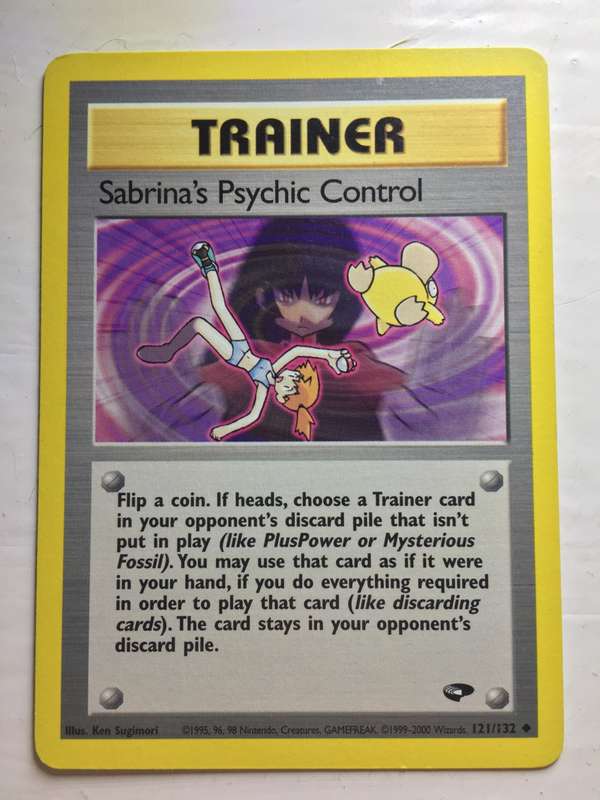 VINTAGE POKEMON TRADING CARD - / TRAINER - SABRINA`S PSYCHIC CONTROL