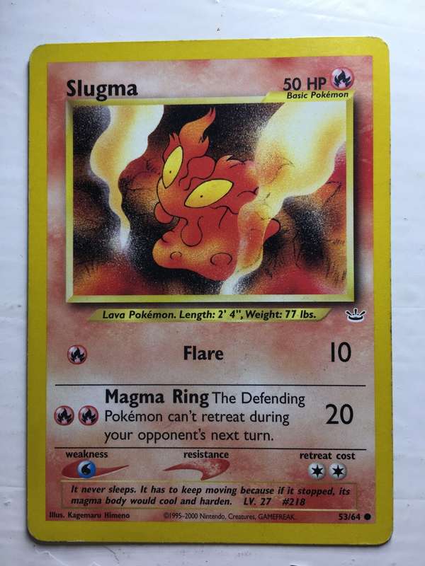 VINTAGE POKEM TRADING CARD - SLUGMA