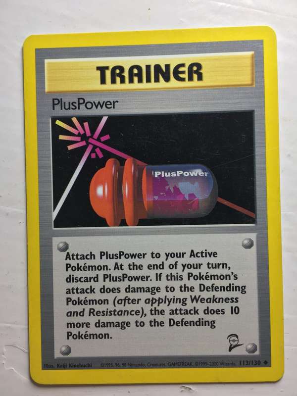 VINTAGE POKEMON  TRADING CARD  - TRAINER / PLUS POWER