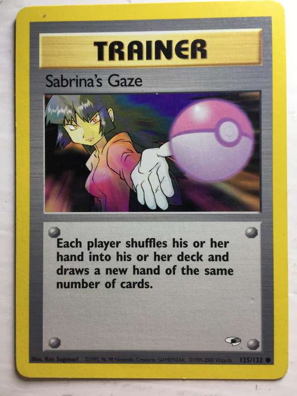 VINTAGE POKEMON TRADING CARD  / TRAINER / SABRINA`S GAZE