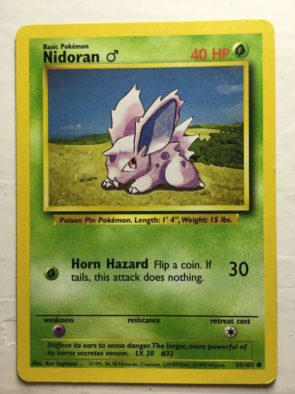 VINTAGE POKEMON TRADING CARD - NIDORAN