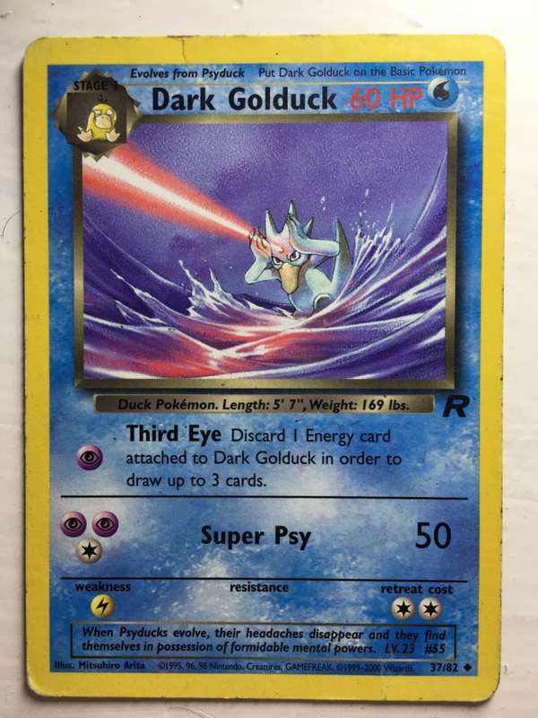 VINTAGE POKEMON TRADING CARD - DARK GOLDUCK
