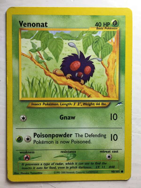 VINTAGE POKEMON TRADING CARD -VENONAT