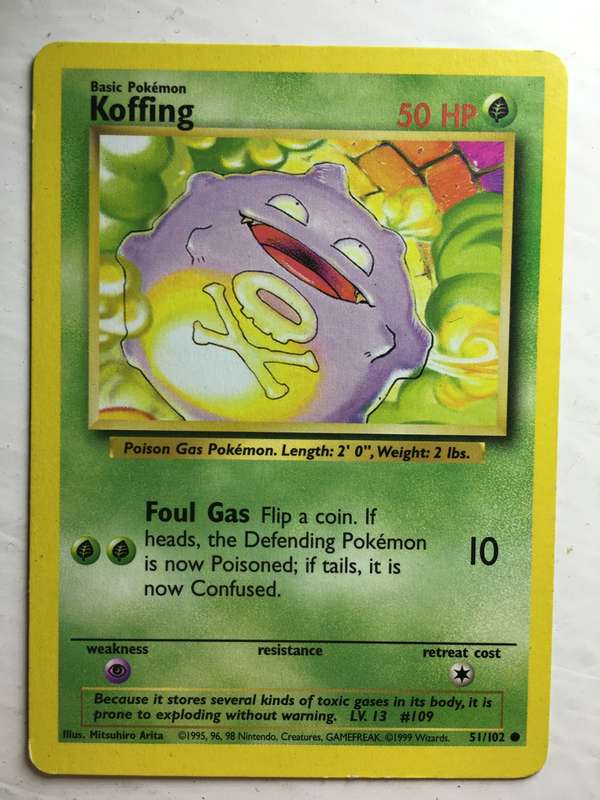VINTAGE POKEMON TRADING CARD - KOFFING