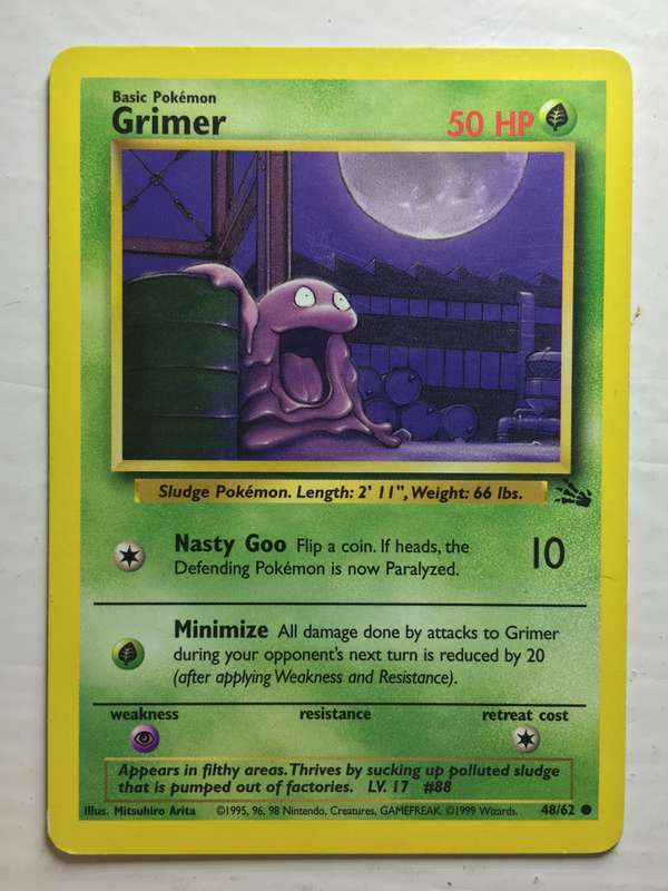 VINTAGE POKEMON TRADING CARD - GRIMER