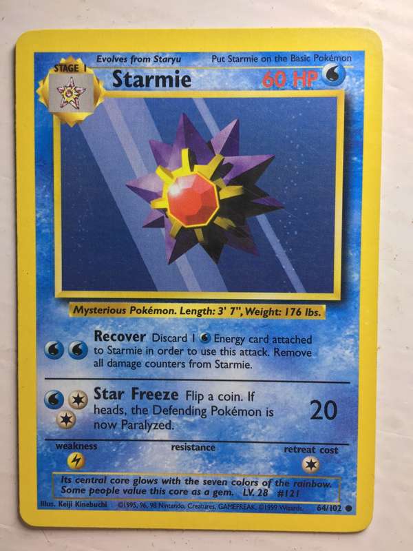 VINTAGE POKEMON TRADING CARD - STARMIE