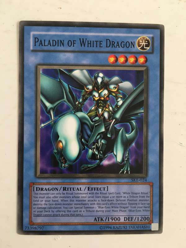 YU-GI-OH TRADING CARD - PALADIN OF WHITE DRAGON