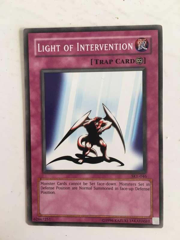 YU-GI-OH TRADING CARD - LIGHT OF INTERVENTION