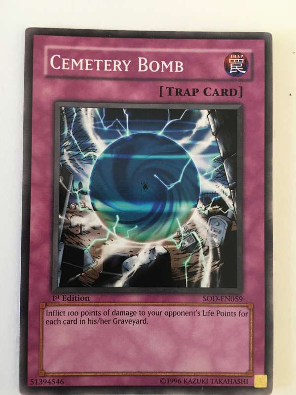YU-GI-OH  TRADING CARD -  CEMETERY BOMB