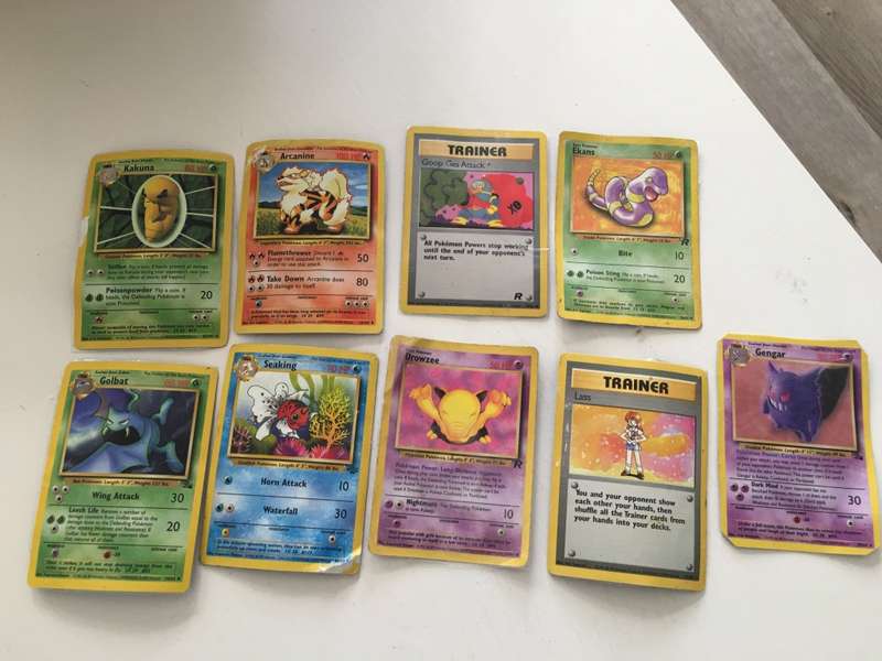 LOT OF DAMAGED POKEMON CARDS - NICE FOR KIDDIES OR JUST STARTING TO COLLECT