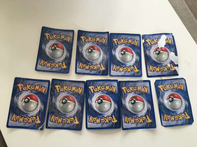 LOT OF DAMAGED POKEMON CARDS - NICE FOR KIDDIES OR JUST STARTING TO COLLECT