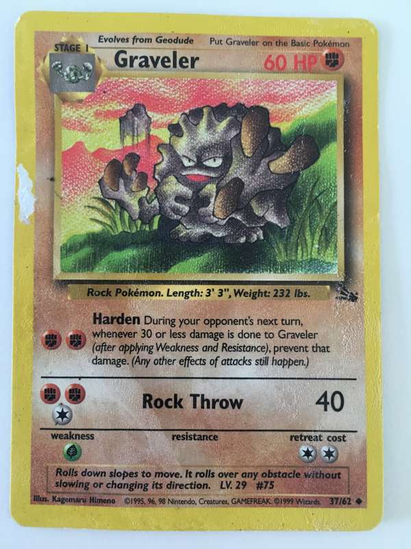 POKEMON LOT OF SEMI DAMAGED CARDS PREVIOUSLY  LAMINATED LOT OF 11 CARDS
