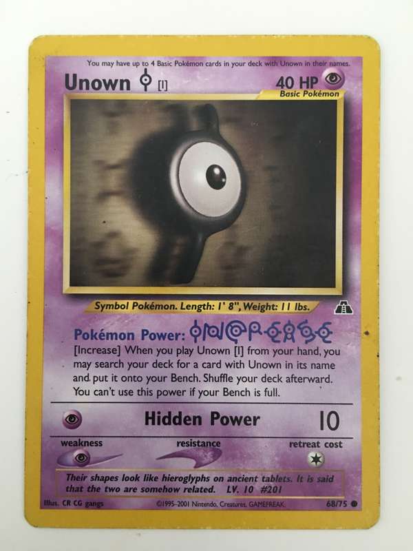 POKEMON TRADING CARD - UNOWN