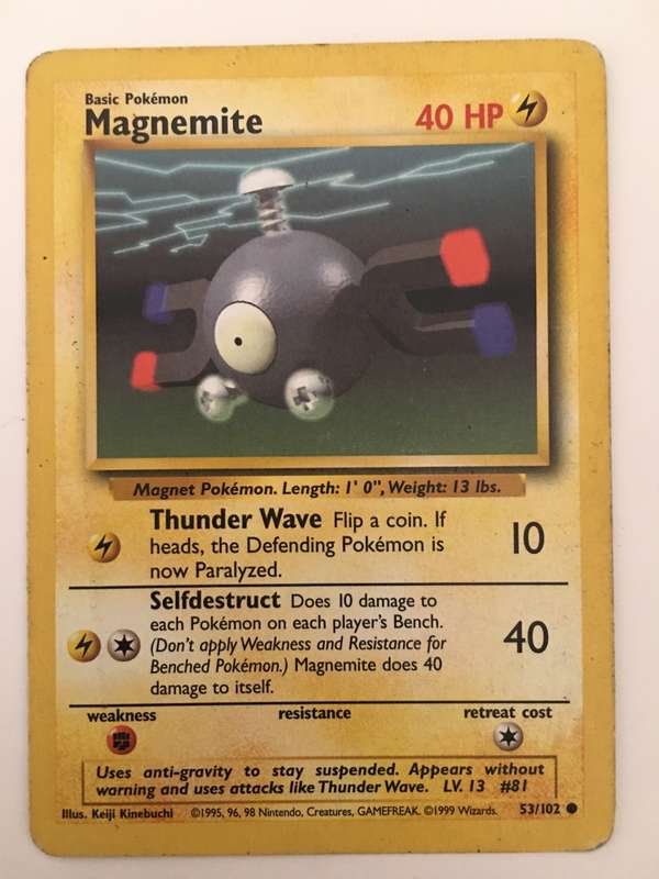 VINTAGE POKEMONTRADING CARD - MAGNEMITE