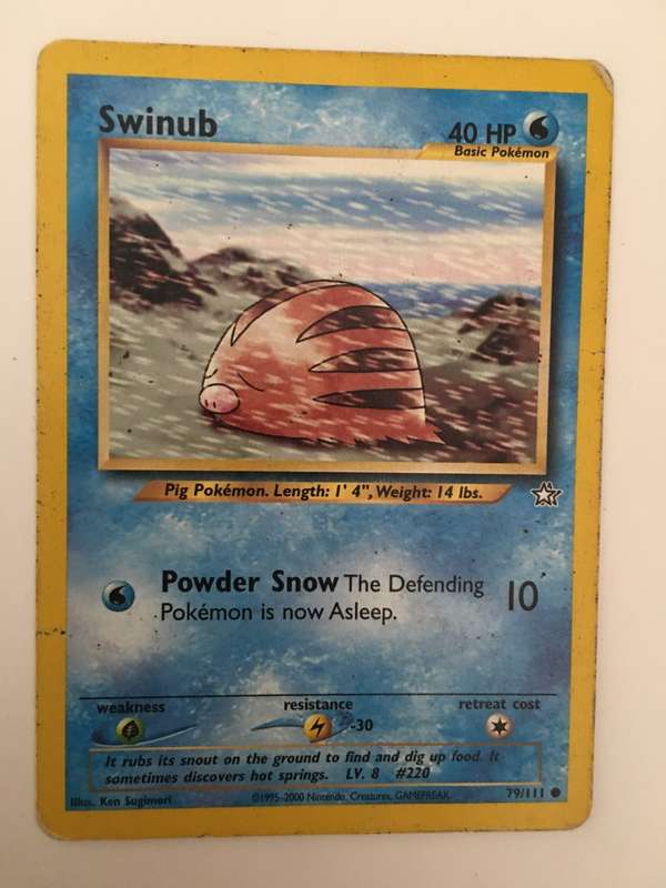 VINTAGE POKEMON TRADING CARD - SWINUB